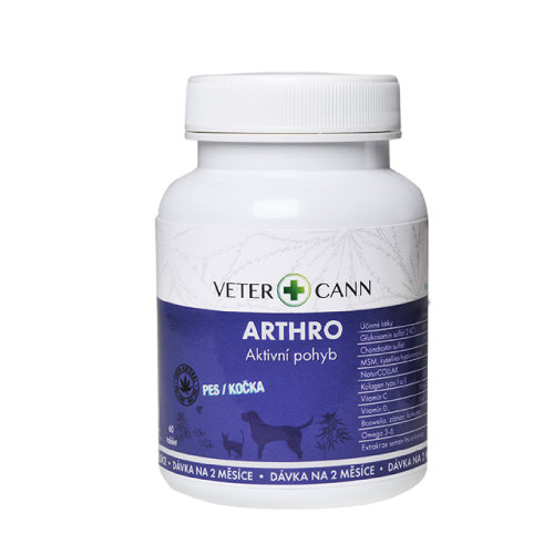 VETERCANN ARTHRO KLOUBNÍ VÝŽIVA pro psy a kočky